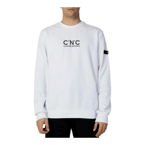 Costume National Crew Neck Sweatshirt White, Herr