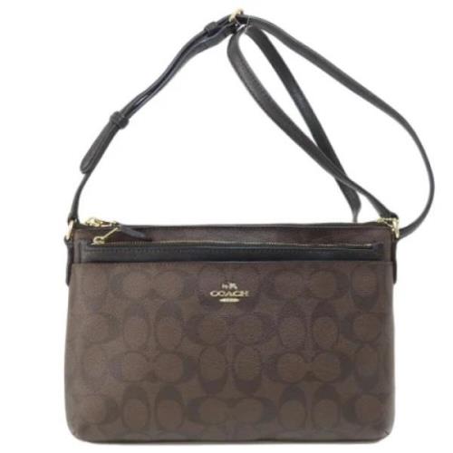 Coach Pre-owned Pre-owned Canvas axelremsvskor Brown, Dam