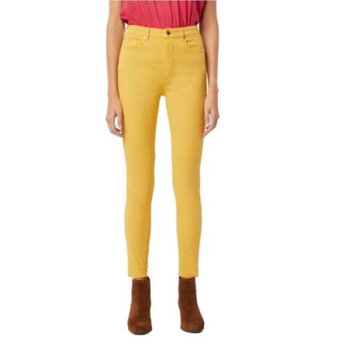 GAS Smal Passform Denim Byxor Yellow, Dam