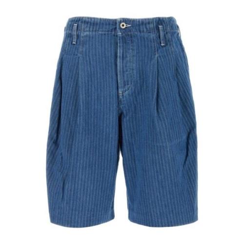 Kenzo Broderade Bermuda Shorts Blue, Herr