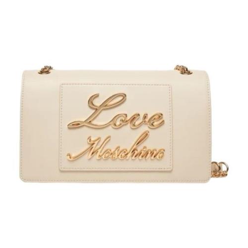 Love Moschino Stilren Dam Skulderväska White, Dam