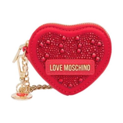 Love Moschino Damplånbok Syntetiskt Läder Stiligt Modell Red, Dam