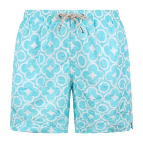 MC2 Saint Barth Geometrisk Majolic Simshorts Blue, Herr