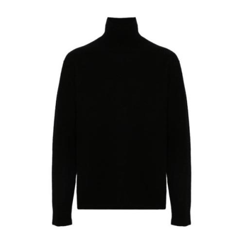 Jil Sander Svart Ull Rullkrage Tröja Black, Herr