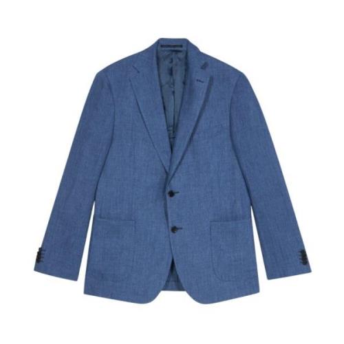 Brooks Brothers Bluette Linneblazer Blue, Herr