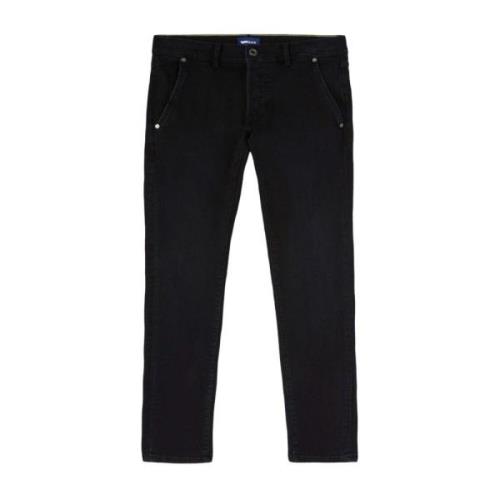 GAS Klassiska Denim Jeans med 5 Fickor Black, Herr