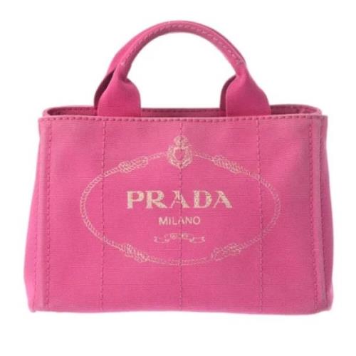 Prada Vintage Pre-owned Canvas prada-vskor Pink, Dam