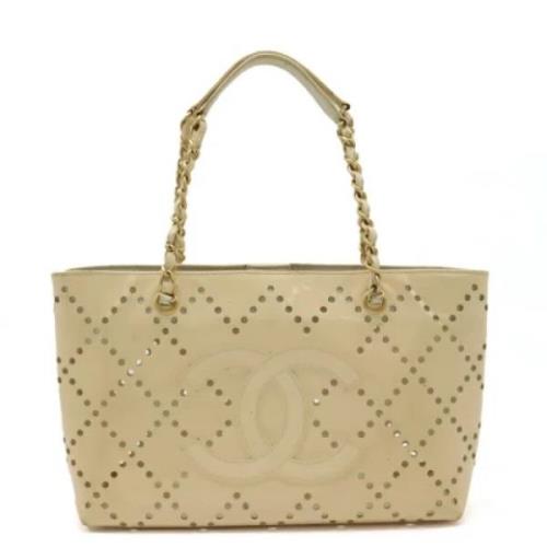 Chanel Vintage Pre-owned Laeder totevskor Beige, Dam