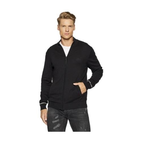 Guess Kort Zip Cardigan Black, Herr