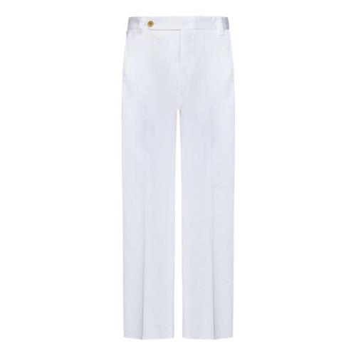 Ralph Lauren Vita bomullstwillbyxor rak passform White, Herr