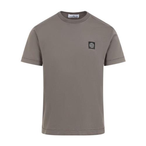 Stone Island Brun Bomull T-shirt Rund Hals Brown, Herr