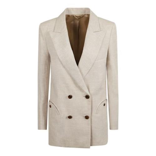 Blazé Milano Stilren Beige Bomulls Jacka Beige, Dam