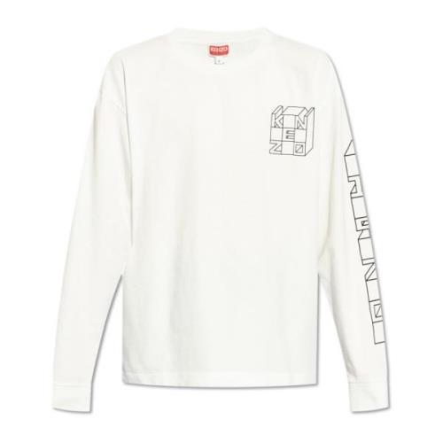 Kenzo Långärmad T-shirt White, Herr