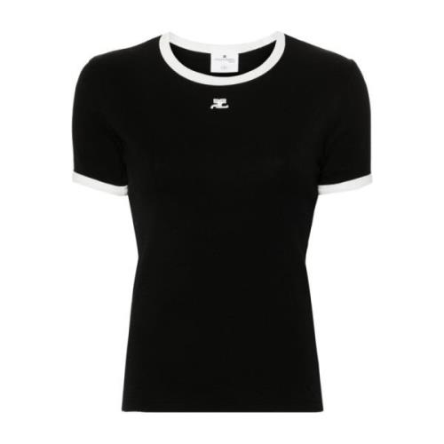 Courrèges Svarta T-shirts och Polos Black, Dam