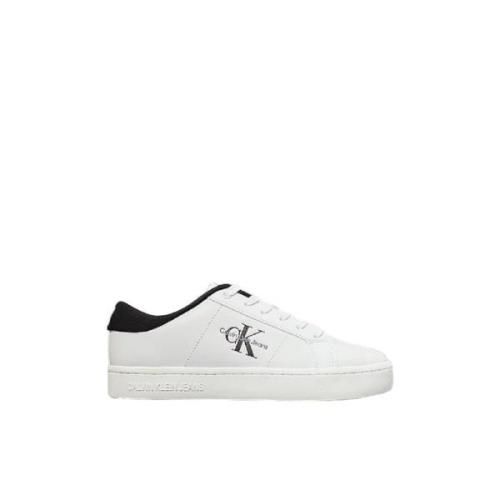 Calvin Klein Vita Lädersneakers White, Dam