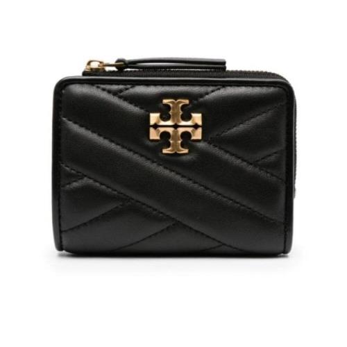 Tory Burch Svart Chevron Bi-Fold Plånbok Black, Dam