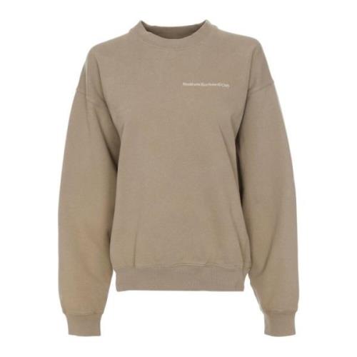 Stockholm Surfboard Club Broderad Tree Crew Neck Sweater Beige, Herr