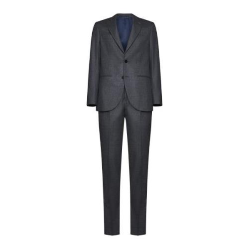 D4.0 Pinstripe Blazer med Broche Detalj Gray, Herr