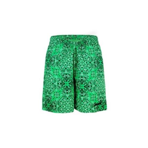 Garment Workshop Grön Paisley Shorts Green, Herr