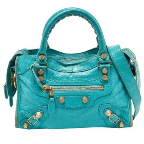 Balenciaga Vintage Pre-owned Laeder totevskor Green, Dam