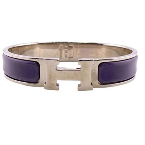 Hermès Vintage Pre-owned Tyg armband Purple, Dam