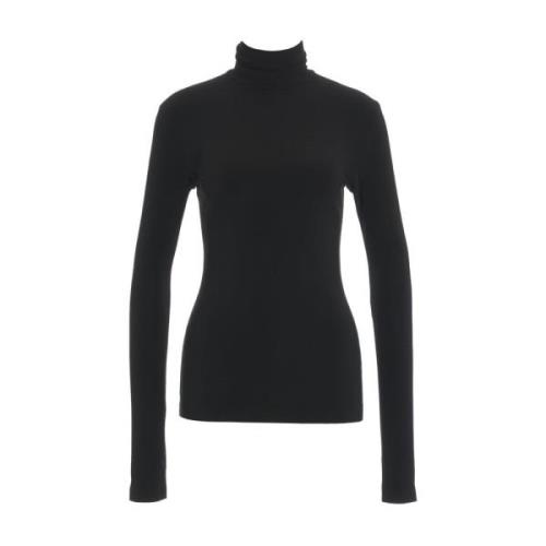 Norma Kamali Svart Turtleneck Top Damkläder Black, Dam