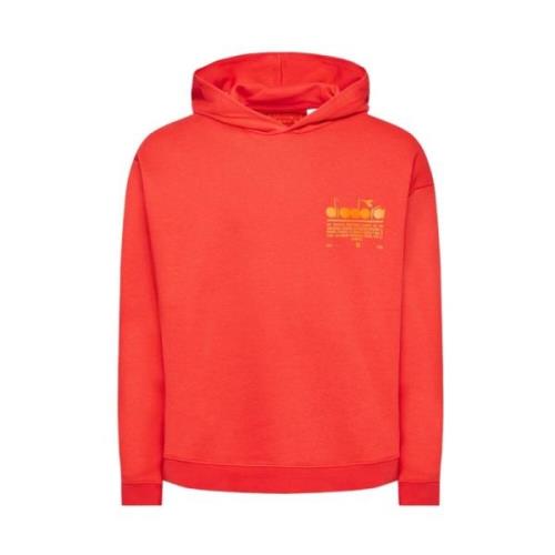 Diadora Hoodie med huva Red, Herr