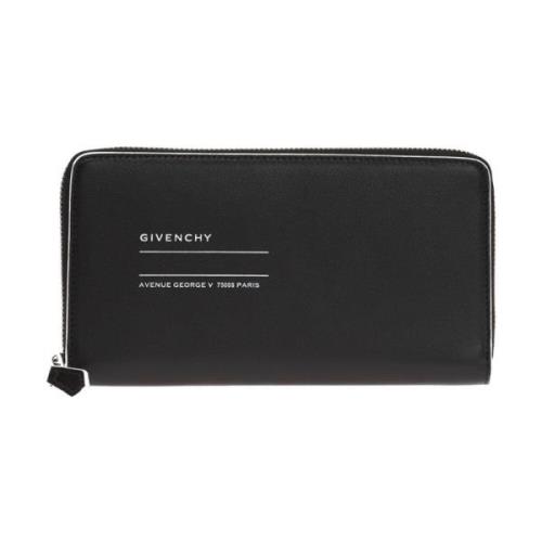 Givenchy Logoed Black Leather Wallet Black, Dam