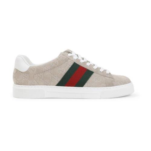 Gucci Ace Sneakers Oatmeal VRV Style Beige, Herr