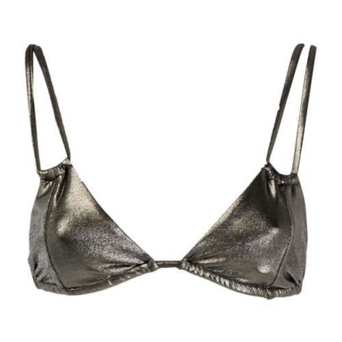 Trussardi Triangle Bra Bikini med Snörningsdetaljer Gray, Dam