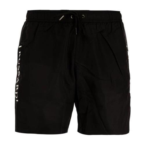 Trussardi Herr Trendiga Svarta Badshorts Black, Herr