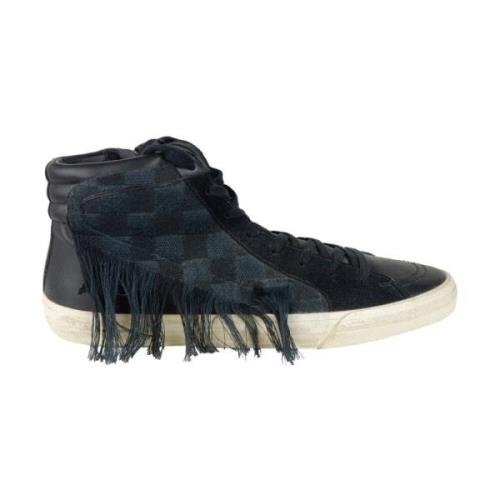 Golden Goose Svarta Läder High Top Sneakers Black, Herr