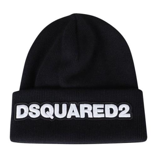 Dsquared2 Svart Beanie Mössa Tillbehör Herr Black, Herr