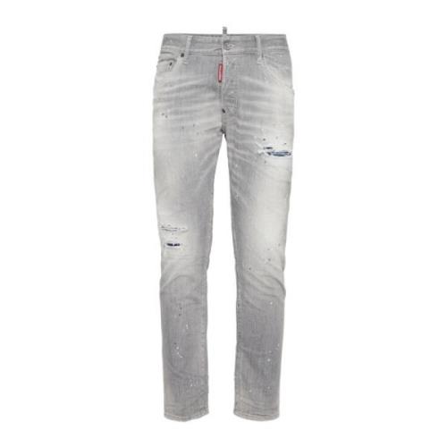 Dsquared2 Grå Distressed Skinny Jeans Gray, Herr