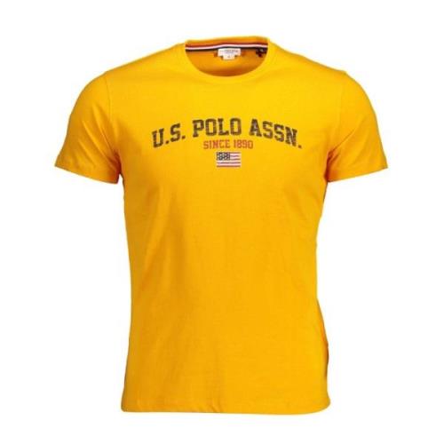 U.s. Polo Assn. Orange Trendy T-Shirt Orange, Herr