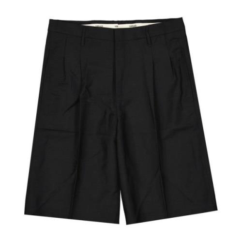 Versace Svarta Shorts Ss22 Mohair Ullblandning Black, Herr