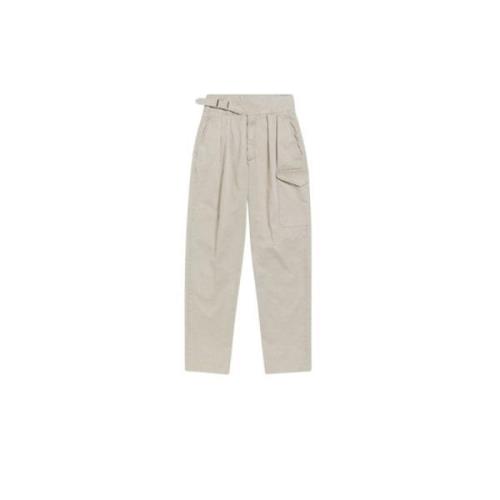 Closed Cropped Trousers Beige, Dam