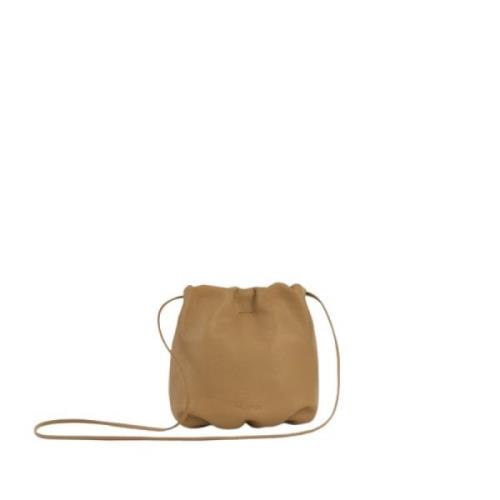 Malababa Läder Crossbody Väska Beige, Dam