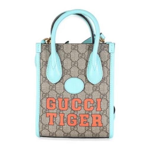 Gucci Vintage Pre-owned Laeder totevskor Blue, Dam