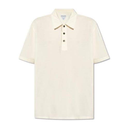 Bottega Veneta Polo med logotyp Beige, Herr