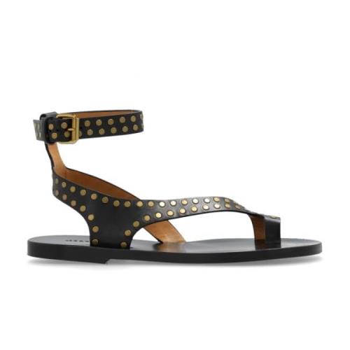 Isabel Marant ‘Jiona’ lädersandaler Black, Dam