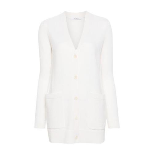 Max Mara Vit Villar Cardigan Sweaters White, Dam