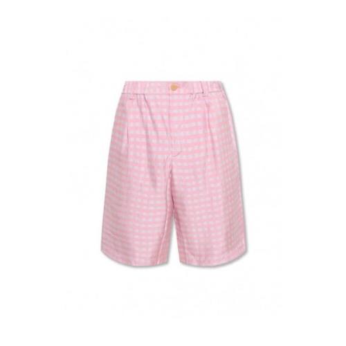 Jacquemus Rosa Shorts Ss22 Elastisk Midja Pink, Herr