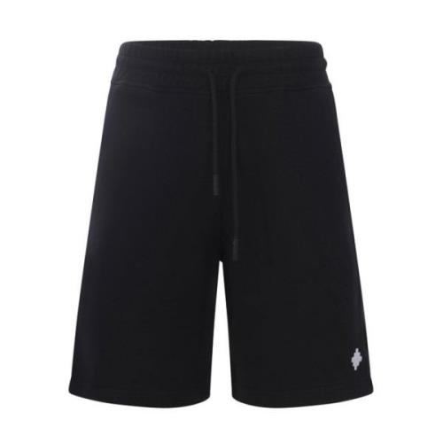 Marcelo Burlon Svarta Bomullsshorts Ss22 Black, Herr