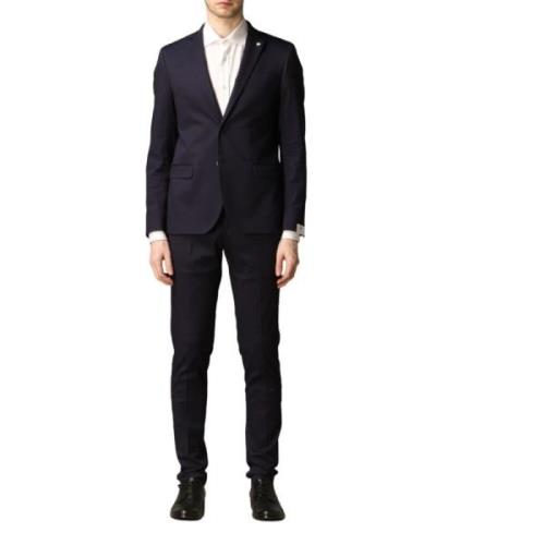 Manuel Ritz Elegant Suit Set for Men Blue, Herr