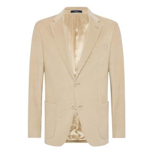 Boggi Milano Bomullssammet Jacka Beige, Herr