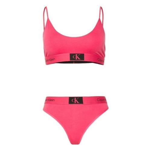 Calvin Klein Unline Bra Set Bikini Pink, Dam