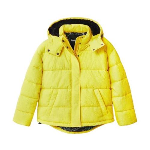 Desigual Gul Dragkedja Huva Jacka Yellow, Dam