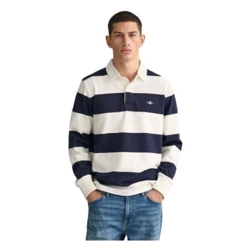 Gant Heavy Rugger Long Sleeve Polo Multicolor, Herr