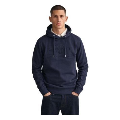 Gant Hoodie Hoodie Blue, Herr